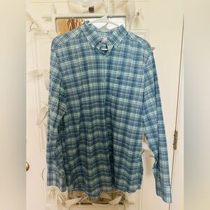 Southern Tide Teal Checkered Men's Shirt